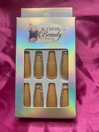 Nails - Long (Nude Bling)