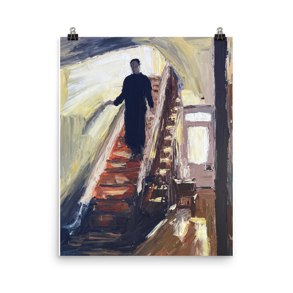 Image of Woman on the stairs (prints)