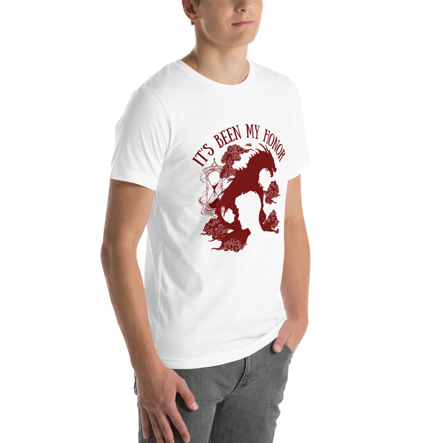 Image of Officially licensed fourth wing Liam It's been my honor Unisex t-shirt