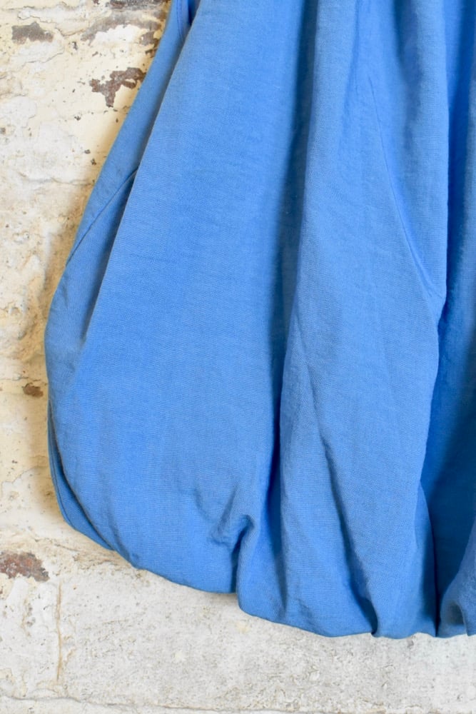 Image of Blue Draw String Top