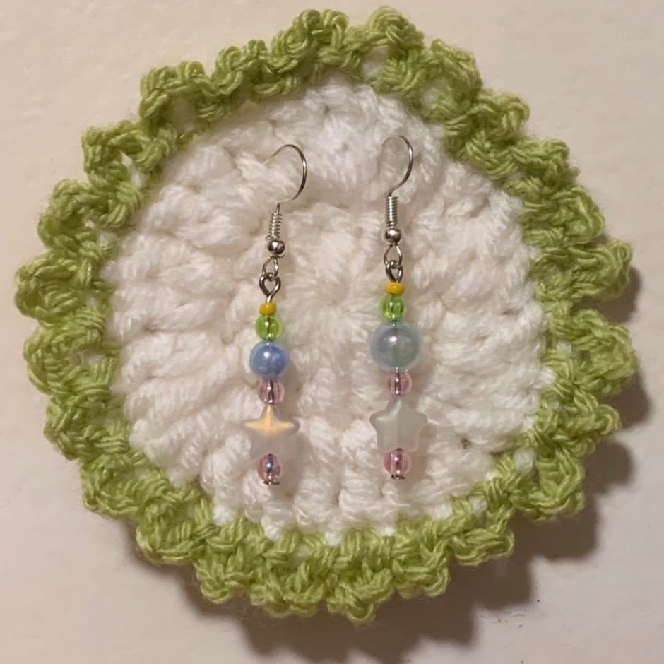 Image of multi bead earrings