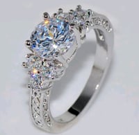 1PC Diamond Ring For Women Engagement Promise Wedding Band