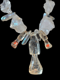 Image 2 of Clear Santa Muerte Necklace 