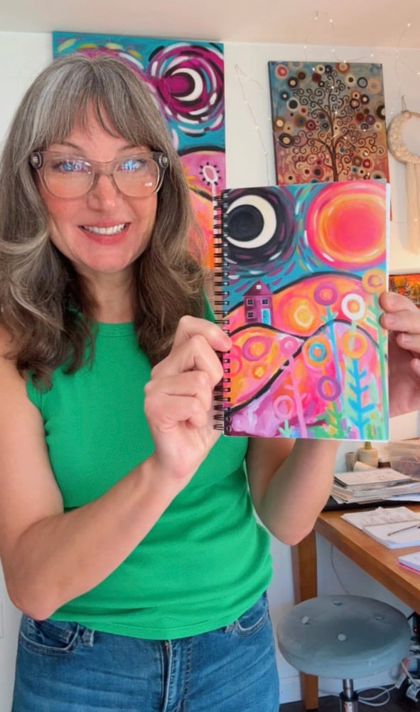 Sunburst & Garden moon dreams notebook