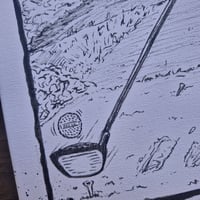 Image 4 of Hunter s thompson golf hand painted canvas