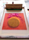 Sun Mountains Silkscreen Art Print