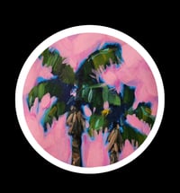 Palm Tree Sticker (white border) 