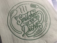 Image 3 of Snitches Do Dishes Tea Towel / Custom Colors