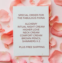 SPECIAL ORDER FOR FIONA