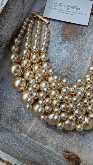 Image of Goddess Pearl Statement Necklace 