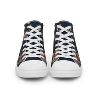 Image 9 of Grunge Goth Style Cottagecore Moth Men’s high top canvas shoes