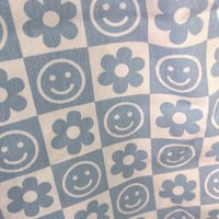 Image 9 of FOREVER 21 smiley face and floral print retro bell bottom jean pants 