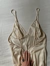 70s Fredericks champagne mermaid hem slip dress