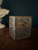 Joli boite à bijoux en verre et laiton, époque Napoleon III