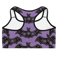 Image 2 of Purple 3 eyed Bats Sports bra  