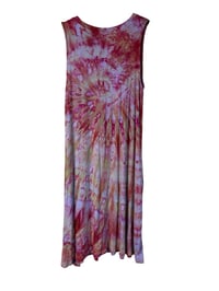 Image 4 of S Knit Pocket Tank Dress in Dragon Fruit Spiral Ice Dye