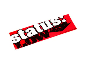 Image of Bold  Status: Low  Bumper Sticker - Red