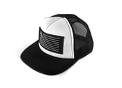 Image of "SpeedCorps" Trucker Hat, Black/White (P1B-T0513)