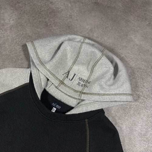 Image of Armani Jeans Hooded Sweatshirt, Size Large