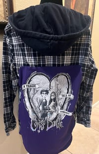 Vintage Black/White Hoodie Flannel Shirt the Corpse Bride