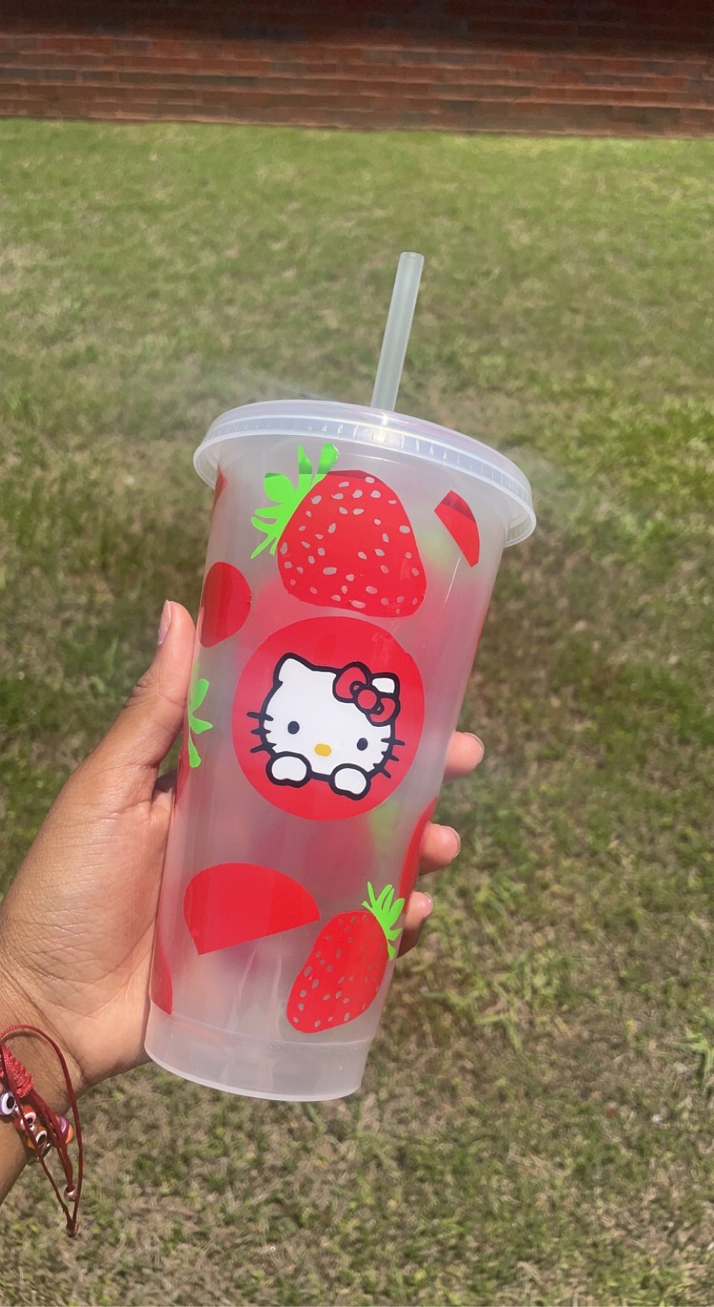 Hello Kitty Strawberry 20oz Plastic Tumbler