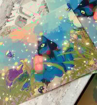 Image 2 of pocket friends summer postcard print 