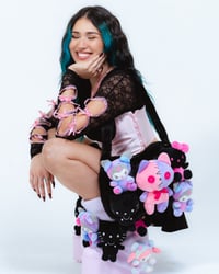 Image 4 of hexed hugs mega plushie tote