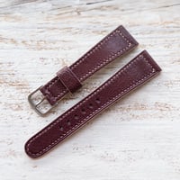 Image 1 of 20mm Burgundy Chevre Strap
