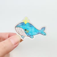 Image 2 of Whales Sticker With Specialty Gold Foil Reflection 