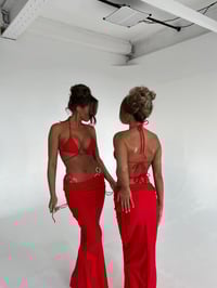 Image 3 of Zendaya 3 Piece Bikini Set - Red