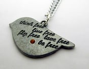 Image of Engraved Little Bird Necklace