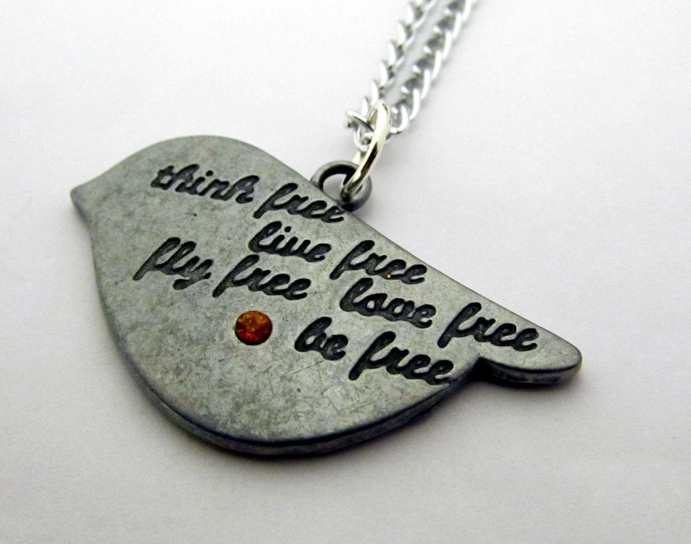 Forever Young Jewelry — Engraved Little Bird Necklace
