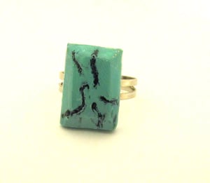 Image of Faux clay turquoise ring