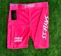 Image 2 of Sayless Biker Shorts (Pink&White)