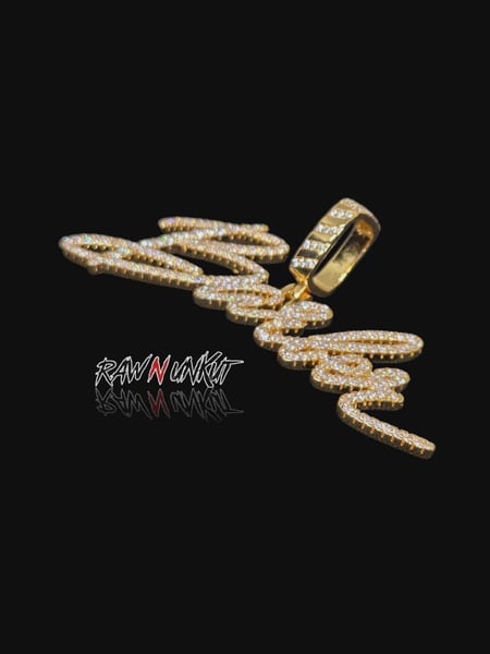 Image of GOLD or SILVER RAW N UNKUT BARBER PENDANT