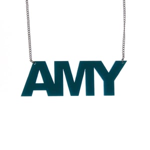 Image of Block Style Name Necklace