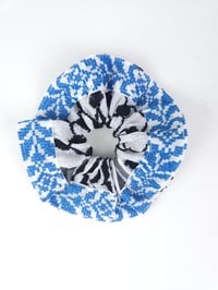 Image 5 of Large Keffiyeh Scrunchies Blue/Green
