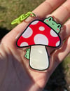 Mushroom Frog Keychain 