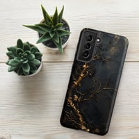 Image 20 of Gold and Black Tattered Texture Gnarled Roots Goth Inspired Tough case for Samsung®