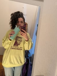 Image 3 of The Present is Nonbinary - Canary Yellow Sweatshirt 