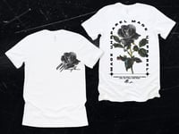 Image 3 of White black rose Tee