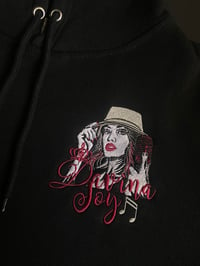 Image 2 of Davina Joy Embroidered on Black Hoodies, Zip Ups or Crew Necks 