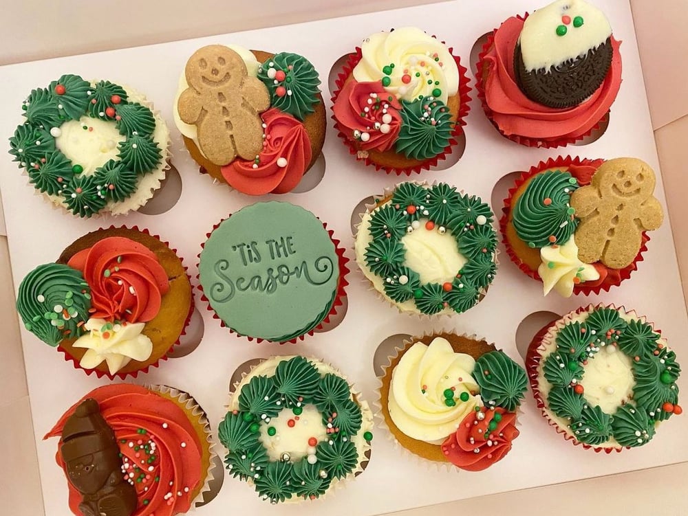 Image of Christmas cupcakes