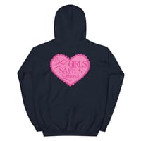 Image 2 of HOT GIRLS HAVE HEART HOODIE - HOT PINK