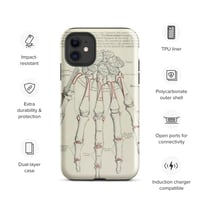 Image 2 of Antique Bookpage Detailed Anatomical Illustration Human Hand Tough Case for iPhone®