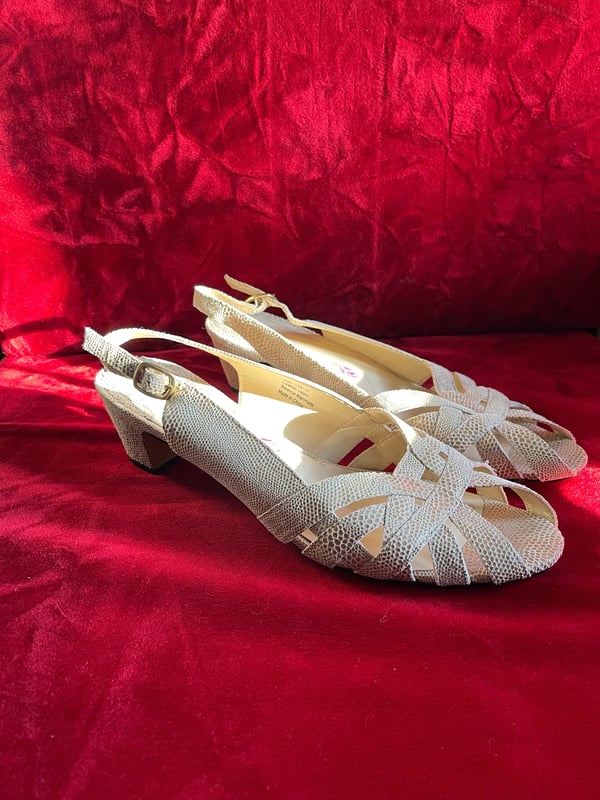 Image of Vintage Faux Snakeskin Heels 