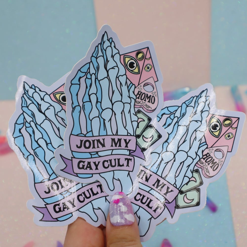 Image of Join My Gay Cult Large Vinyl Sticker