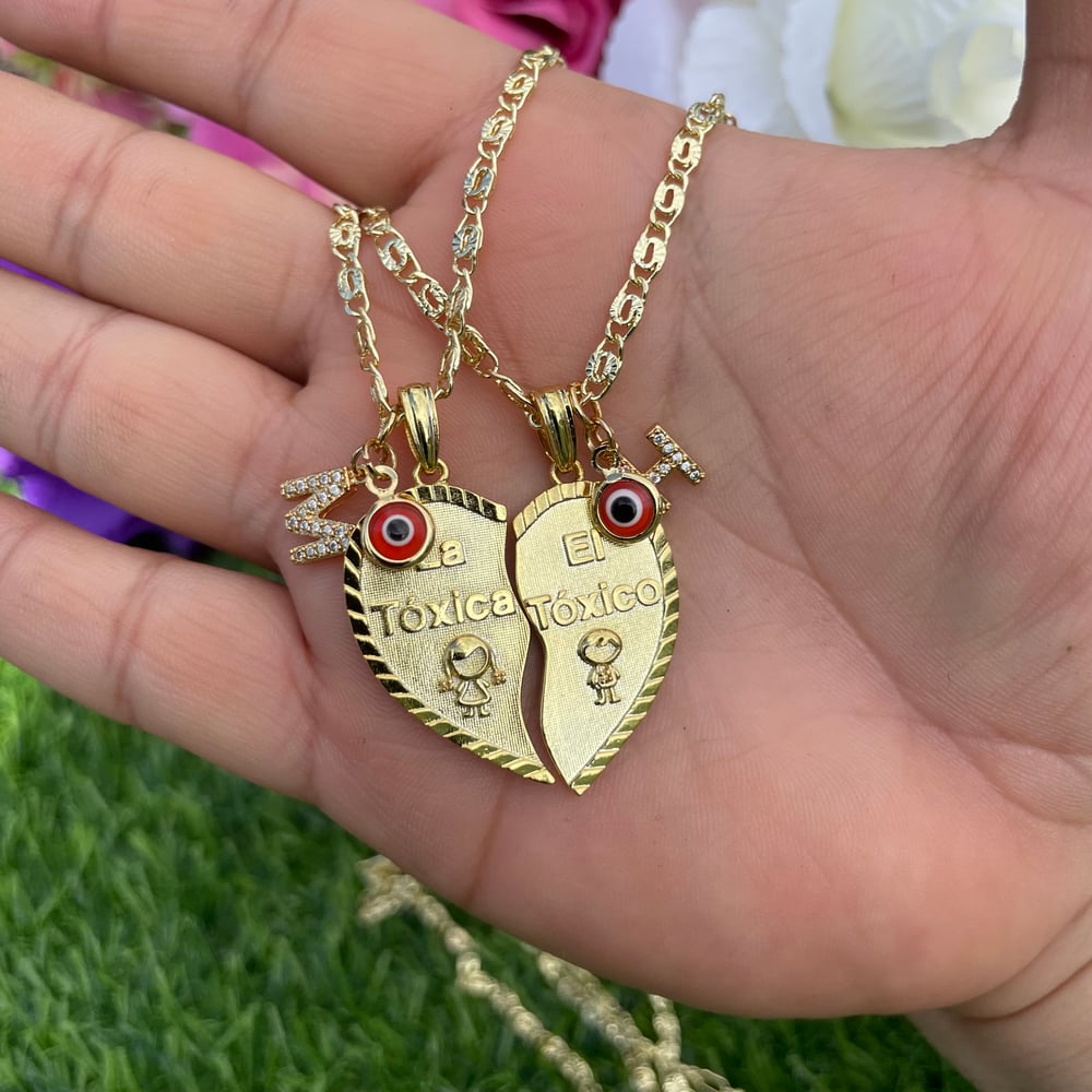 San Judas Te Amo Couple Necklace GOLD PLATED TRI COLOR Deals VIRGIN