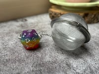 Image 7 of Rainbow D20 Tea Strainer Ball | Dungeons and Dragons Dice Tea Strainer
