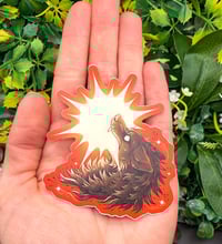 Image 3 of Wolf with the Sun Sticker